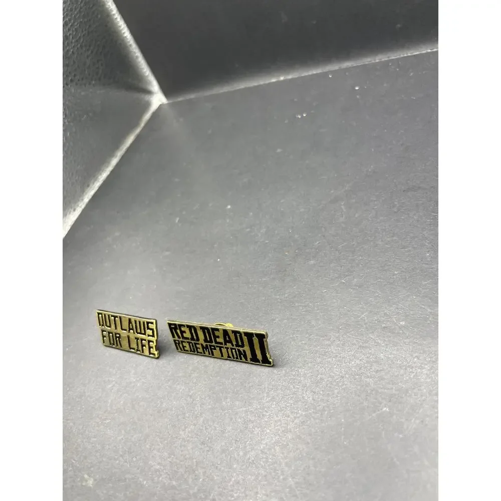Official Red Dead Redemption 2 Pin Set RDR2 Outlaws For Life Lapel Pins Rockstar
